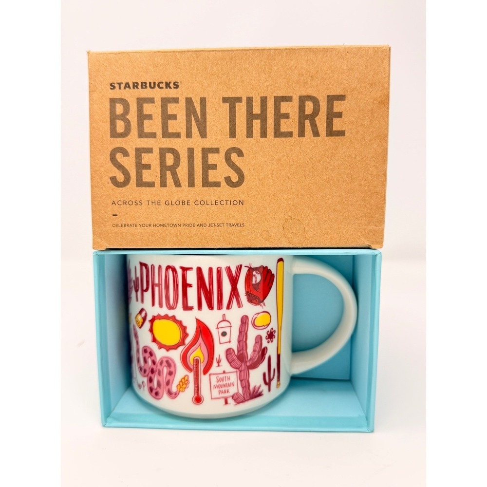Starbucks Coffee Mug Phoenix 14oz White Red Been There Series Boxed 2022 - Picture 4 of 16